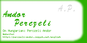 andor perczeli business card